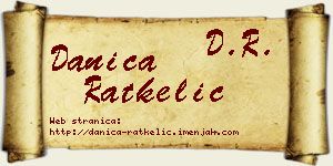 Danica Ratkelić vizit kartica